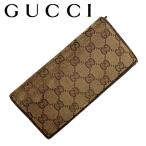 【中古】【全体的に状態が悪い】GUCCI 長財布 ブランド グッチ GG 小銭入れあり ベージュ r-gucci-w-0565-08