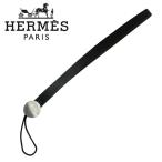 [ б/у ]HERMES Hermes ремешок для мобильного телефона [ очень хороший ] смартфон очарование Serie чёрная кожа мужской женский r-he-st-0081-10