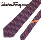 【中古】Salvatore Ferragamo サルバトーレフェラガモ ネクタイ【非常に良い】9.5cm ブルー シルク ブランド r-sf-t-e10368644
