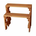 プランター台/花台棚板セット２段（ハイタイプ）　【幅オーダー】幅510〜600ｍｍ×奥行390ｍｍ×高さ437/637ｍｍ プランタースタンド フラワースタンド おしゃれ