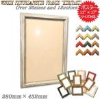 ショッピングPSハンガー 天然無垢材 アンティーク調 木製 フォトフレーム ポスターフレーム 額縁(ヘリテージ)壁掛け 輸入ミニポスター[PS]280×432mm 28×43.2cm