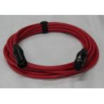 高品質カラーマイクケーブル　XLRオス/メス 5ｍ （1本）赤　FMB5R　ケーブルストラップ付き　