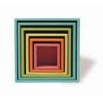 グリムス社 はめこ・四角パステル SH10369 　木のおもちゃ 積み木 つみき 積木 木製玩具 知育玩具 出産祝い お誕生日