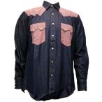 特価 オリジナル デニム ウエスタン シャツ レッド