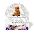 [ домашнее животное memorial ] домашнее животное мемориальная табличка собака кошка название inserting модный акрил plate выполненный под заказ ошейник модель сделано в Японии ( гортензия, мрамор style белый * ошейник маленький )