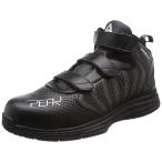 PEAK 安全靴 ハイカット ベルクロ 銀イオン消臭 黒 ブラック レッド 赤 安全靴 紐なしマジックテープ ベルクロ ベルト BAS-4503