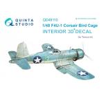 QUINTA STUDIO(QD48110)1/48 F4U-1 Corse aCorsair bird клетка для салон 3D переводная картинка ( Tamiya для )