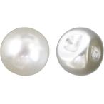 【パールボタン】 パール ボタン ホワイト ツヤあり 円 20個入り 【12.5mm】 人工真珠  B-003