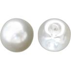【パールボタン】 パール ボタン ホワイト ツヤあり 円 20個入り 【10mm】 人工真珠  B-004