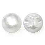 【パールボタン】 パール ボタン ホワイト ツヤあり 円 20個入り 【11.5mm】 人工真珠 B-171