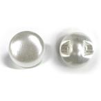パールボタン フラット 【10mm】 20個入り パール ボタン ホワイト ツヤあり 白 手芸用品 衣服 装飾 飾り B-201