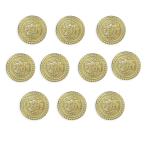 ブレザーボタン 軽量 【ゴールド】 金 足つき ボタン 樹脂ボタン スーツボタン ジャケット 10個入り 【18mm】 メタル風  B-607