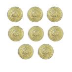 ブレザーボタン 軽量 【ゴールド】 金 足つき ボタン 樹脂ボタン スーツボタン ジャケット 8個入り 【21mm】 メタル風  B-608