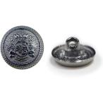 ブレザーボタン 金属製 【ブラック】 黒 足つき ボタン メタルボタン スーツボタン ジャケット 8個入り 【15mm】  B-742