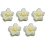  цветок детали шерсть цветок [ белый ]5 штук входит белый рукоделие ручная работа детали декоративные элементы украшение цельный KITP-003