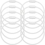  тросик брелок для ключа тросик кольцо ключ кольцо примерно 15cm 10 шт. входит . цепочка для ключей винтового типа утерян противоугонное ( белый )