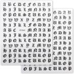  наклейки на ногти алфавит kali graph .- английский язык знак [ черный ] ногти стикер нейл-арт собственный ногти [2 сиденье ввод ] NAS-027