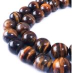 ショッピング天然石 【天然石】イエロータイガーアイ ブレスレット用 ビーズ 一連 10mm【約38粒入り】パワーストーン 手芸 ハンドメイド NS-010