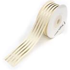  полоса лента Gold [ слоновая кость ] белый одна сторона рукоделие для лезвие 2.5cmx8m золотой . вдавлено .. узор глянец лента украшение подарок упаковка упаковка RBN-024