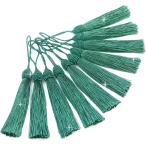  кисточка темно-зеленый 10 шт. комплект рукоделие оборудование орнамент ручная работа аксессуары ремешок бахрома TSL-019