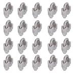 ワイヤーロープクランプ、ステンレス鋼線クリップ、ワイヤークリップ 耐久性耐摩耗性標準ねじケーブル固定用高強度(M2（2mm）)