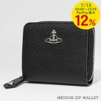 7月4日 新入荷 ヴィヴィアンウエストウッド Vivienne Westwood レディース メンズ 2つ折り財布 MEDIUM ZIP WALLET 5107004JU S000D BLACK ブラック N403 25aw