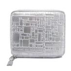 訳あり コムデギャルソン COMME des GARCONS ユニセックス 2つ折り財布 SA2100EG SILVER シルバー 250409