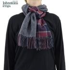 ジョンストンズ Johnstons レディース カシミア100% Wフェイス マフラー WA000020 RU7128 BLOCKCHECK HOUNDSTOOTH セール