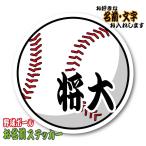 お名前・名入れ　野球ボール　ステッカー／マグネット　名前シール オーダー 作成