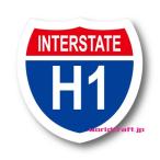 Гаваи . промежуток высокая скорость дорога опознавательный знак стикер Hawaii INTERSTATE american размер выбор возможность | государственная трасса опознавательный знак наклейка 