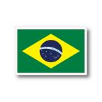  Brazil национальный флаг стикер SS размер 3.3×5cm наружный атмосферостойкий водостойкий наклейка чемодан . машина и т.п. 