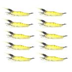 ソフトシュリンプワーム 9.5cm 3g 10個セット 夜光 エビワーム ルアー オルルド釣具 送料無料