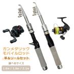  Pack Rod .. тип стержень & катушка комплект [ gun металлик мобильный удилище ] compact удилище вращающийся Bait 1.6m / 1.8m / 2.1mo Lulu do рыболовная снасть бесплатная доставка 