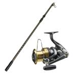 SHIMANO(シマノ) アクティブキャスト スピニングリール 振出式投げ竿 4.25m スーパーゴリルドII セット 投げ釣り オルルド釣具 送料無料