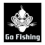 стикер рыбалка [Go Fishing] огромный мясо еда рыба 16×16cm наклеен для лопатка есть o Lulu do рыболовная снасть бесплатная доставка 