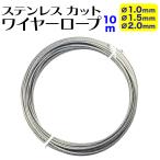 固定 ロープ ステンレス カット ワイヤーロープ 10m / 1.0mm 1.5mm 2.0mm 送料無料