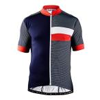 リベロ/Rivelo Mens Peaslake Jersey サイクルジャージ 半袖 カラー:ネイビー/レッド (S)