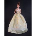 An Amazing Yellow Ball Gown with Spring Flowers Made to Fit the Barbie(バービー) Doll ドール 人形