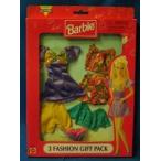 Barbie(バービー) 3 Fashion Gift Pack Mix-and Match Purple, Pink, Yellow Outfits and Accessories (1