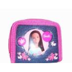 Barbie(バービー) Two Fold Denim Pink Wallet with Coin Zipper and Butterflies ドール 人形 フィギュ