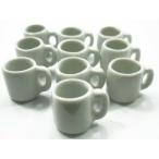 Dolls House Miniature Supply Ceramic Lot 10 White Coffee Mug Tea Cup # L - 5381 ドール 人形 フィギ