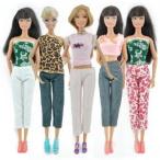 Yiding 5 Sets=10 Items=5 Clothes Outfit 5 Trousers Pants for Barbie(バービー) Doll Style (B Set)