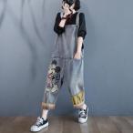 женский комбинезон модный комбинезон свободно Denim брюки (M-2XL)LPBA014