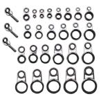 YFFSFDC 釣竿 ロッドガイド アイリング セラミックリング ステンレス 釣り竿 修理キット 2.0mm?15mm 25点セット 多