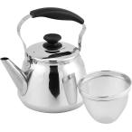 パール金属 広口 ケットル 5.0L 茶こしアミ付 18-8 ステンレス製 IH対応 フレッティIII HB-5647 ※パッケージ少々難あり