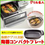 グリル名人 魚焼きグリル 対応 陶器グリルプレート 長角型 BR #3664