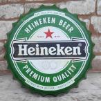 王冠 ブリキ看板 蓋 ハイネケン Heineken ウォールサイン アメリカン雑貨 ヴィンテージ アメリカンレトロ 雑貨 35cm BZ-149