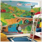 Unique Peel &amp; Stick By RoomMates Thomas(機関車トーマス) the Train サイズ Prepasted Mural 9' x 15'