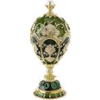 Design Toscano The Petroika Larissa Faberge-Style Enameled Egg in Green by Design Toscano