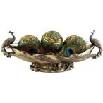 Design Toscano Peacock's Decorative Centrepiece Sculptural Bowl.